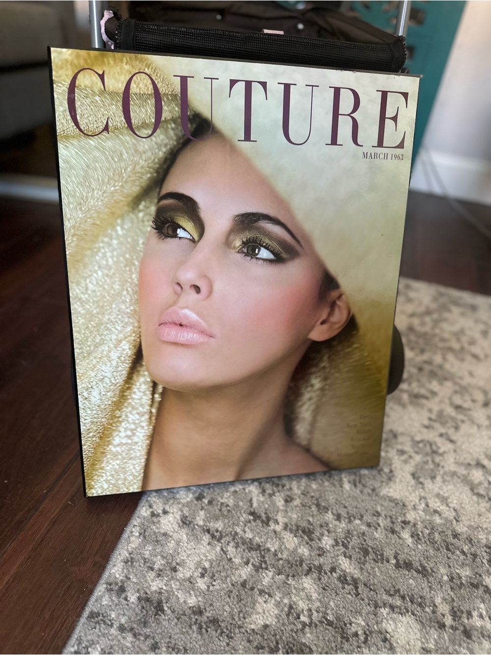 Gold Accent Portrait Wall Art — Luxe Fashion Print